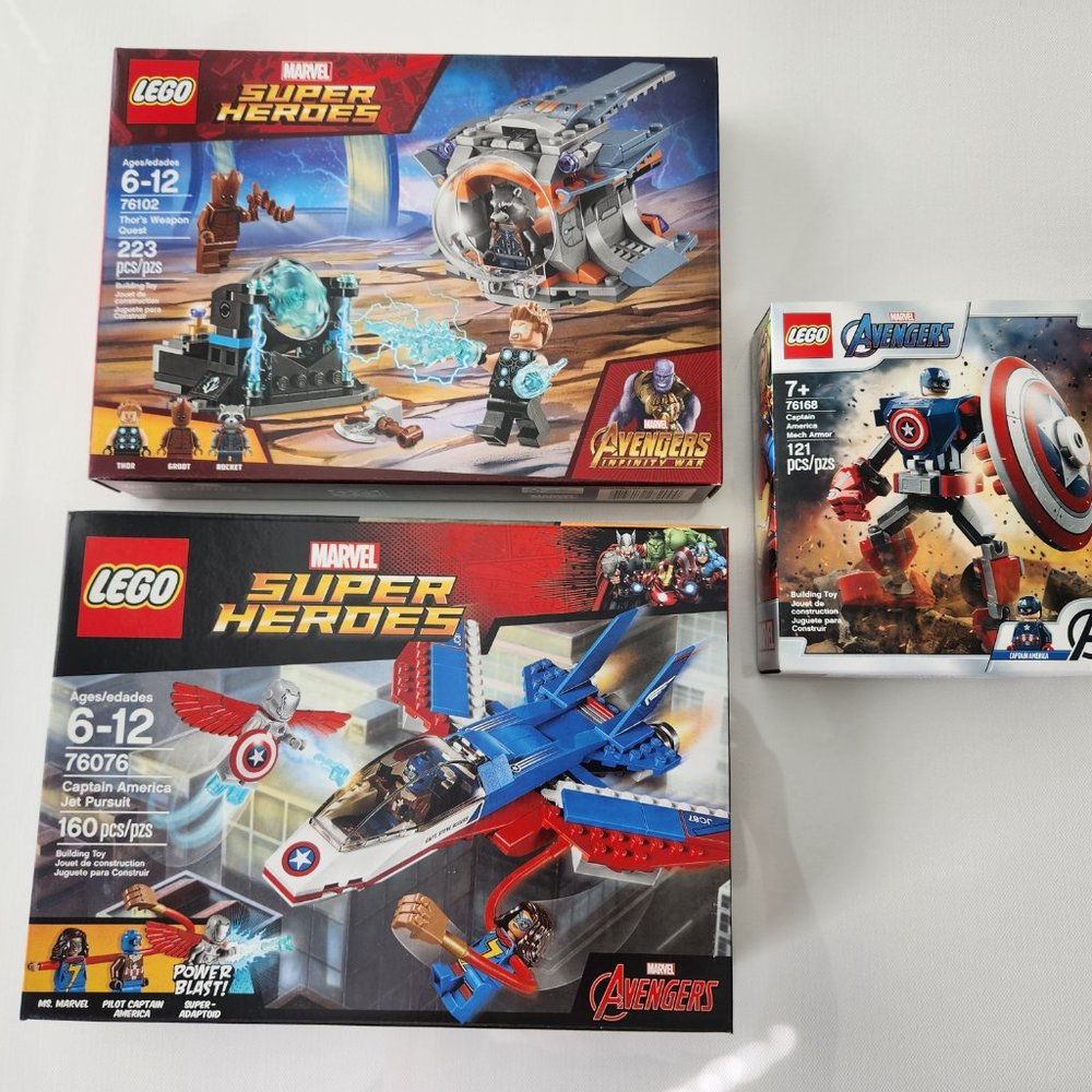 NEW: Lego 76076, 76102, 76168 Marvel - 3 sets